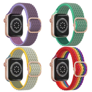 4 Pack Fashion Bands for Apple Watch 38/40/41mm & 42/44/45/46/49/Ultra Nylon
