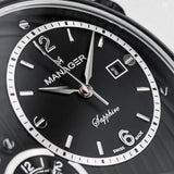 Manager Watches • Dual Time • Stainless Steel • 44mm  Quartz • 5ATM Saphire