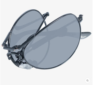 AVIATOR Sunglasses • AVGSR 635BKS • 100% UVA UVB • Foldable Full Rim • 59•49•145