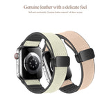 Leather Band Magentic Clasp for Apple Watch 38/40/41  & 42/44/45/46/49/Ultra