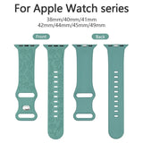 Engraved Roses Band for Apple Watch 38/40/41mm & 42/45/46/49/ Ultra Ailicone