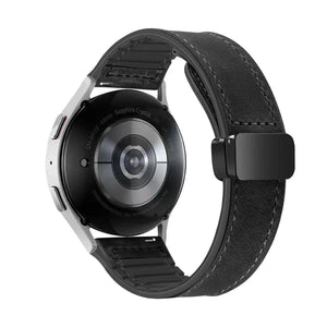 Leather Band Magnetic Clasp for Samsung Galaxy Watch Adjustable Premium Leather