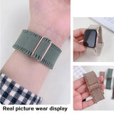 Soft Stretch Nylon Loop Band Apple Watch Series Compatible 38 40 41 42 44 45 46
