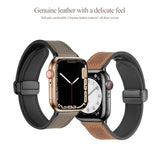 Leather Band Magentic Clasp for Apple Watch 38/40/41  & 42/44/45/46/49/Ultra