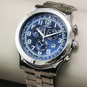 Murex Swiss 45mm Chronograph Watch Stainless Steel Quartz 5 ATM• MUC533