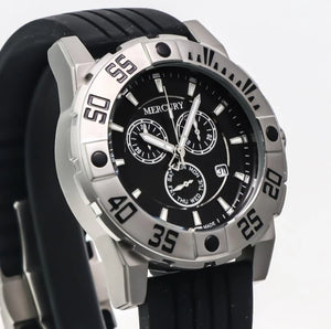 Mercury Swiss 44mm Stainless Steel Quartz Chronograph Watch 5ATM ME10225