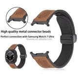 Leather Band Magnetic Clasp for Samsung Galaxy Watch Adjustable Premium Leather