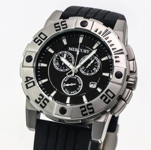 Mercury Swiss 44mm Stainless Steel Quartz Chronograph Watch 5ATM ME10225