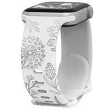 Engraved Dandelion Band for Apple Watch 38/40/41mm $ 42/45/46/49/ Ultra Silicone
