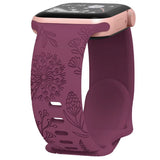 Engraved Dandelion Band for Apple Watch 38/40/41mm $ 42/45/46/49/ Ultra Silicone