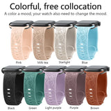 Engraved Roses Band for Apple Watch 38/40/41mm & 42/45/46/49/ Ultra Ailicone
