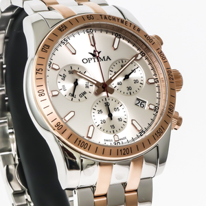 Optima - Swiss Chronograph  Quartz
 44.15mm OSC432  50 m (5 ATM / 139 ft)