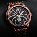 RSW - Swiss Watch - RSW9141-CL-4   Swiss made Quartz 46.75 mm RSW9141 Brown Genuine Leather Strap with butterfly clasp. 21.60mm width