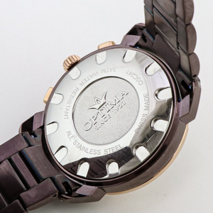 Optima - Swiss Dual Time - OSC241-CR-7
 Quartz
 43mm OSC241 30 m (3 ATM / 100 ft)