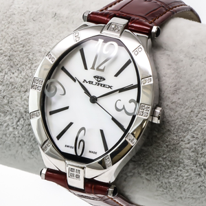 Murex - Swiss Diamond Watch - Red Strap - RSL815-SL-D-7 Swiss Quartz 34 x 41 mm RSL815 30 m (3 ATM / 139 ft)